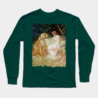 Lady with a Tiger Long Sleeve T-Shirt